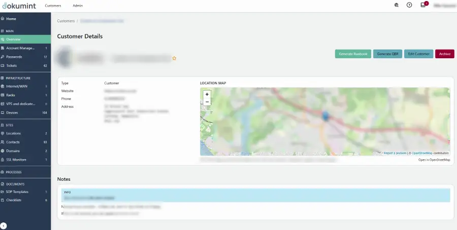 Customer command workspace