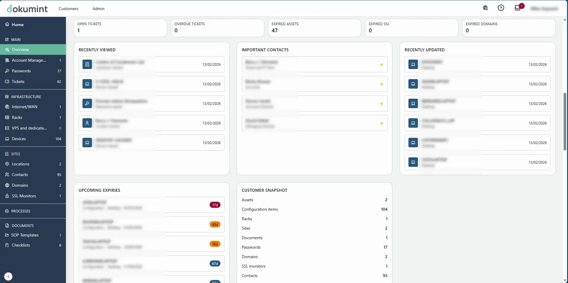 Main dashboard screenshot placeholder